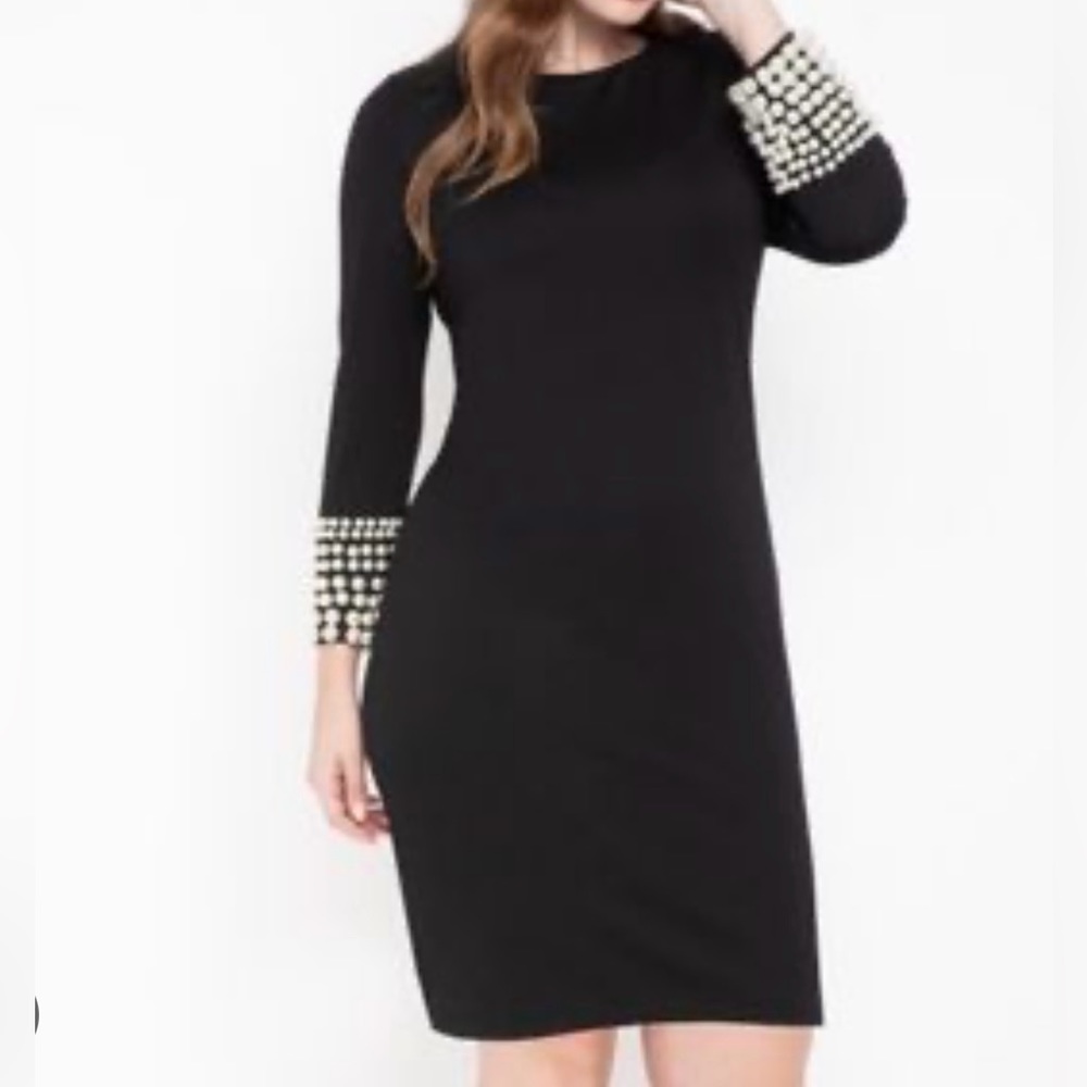 Eloquii Black Pearl Cuff Dress